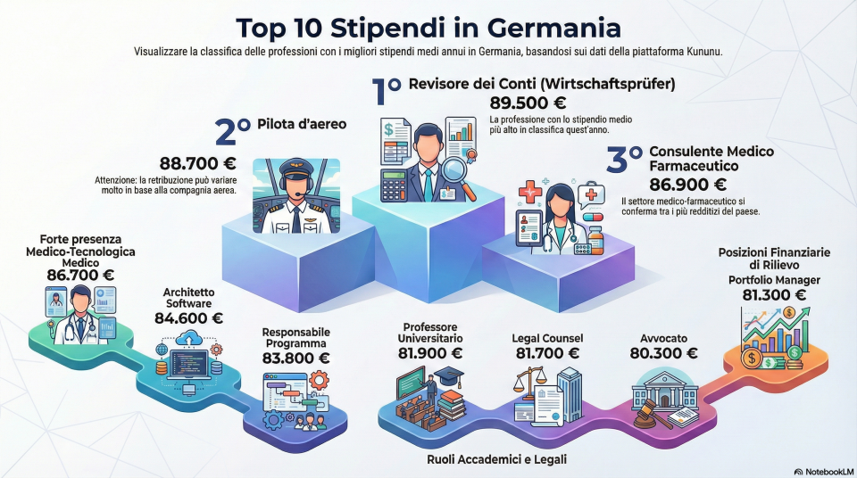 top 10 stipendi in germania